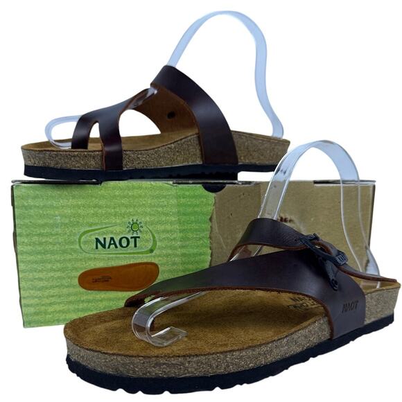 Naot Shoes - Naot Tahoe Sandal Women's EU40 US 9-9.5 Leather Adjustable Buckle Suede Cork Bed